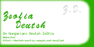 zsofia deutsh business card