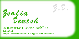 zsofia deutsh business card